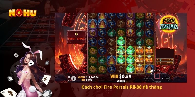 Cách chơi Fire Portals Rik88 dễ thắng